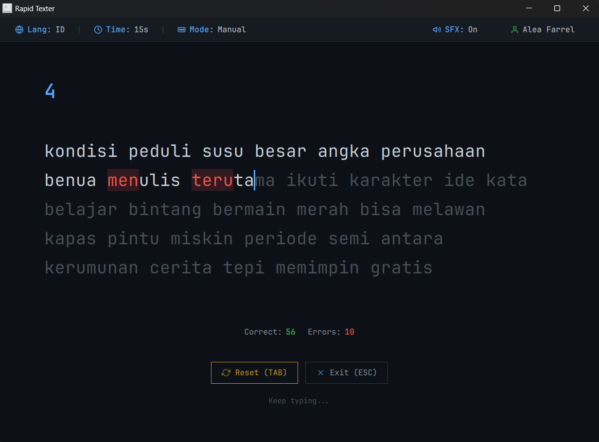Rapid Texter Gameplay