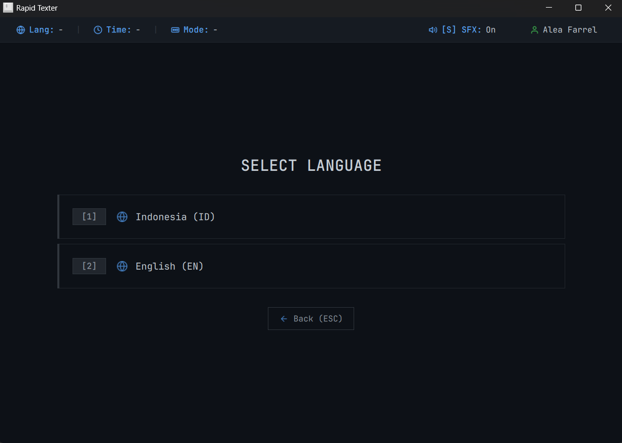 Language Selection