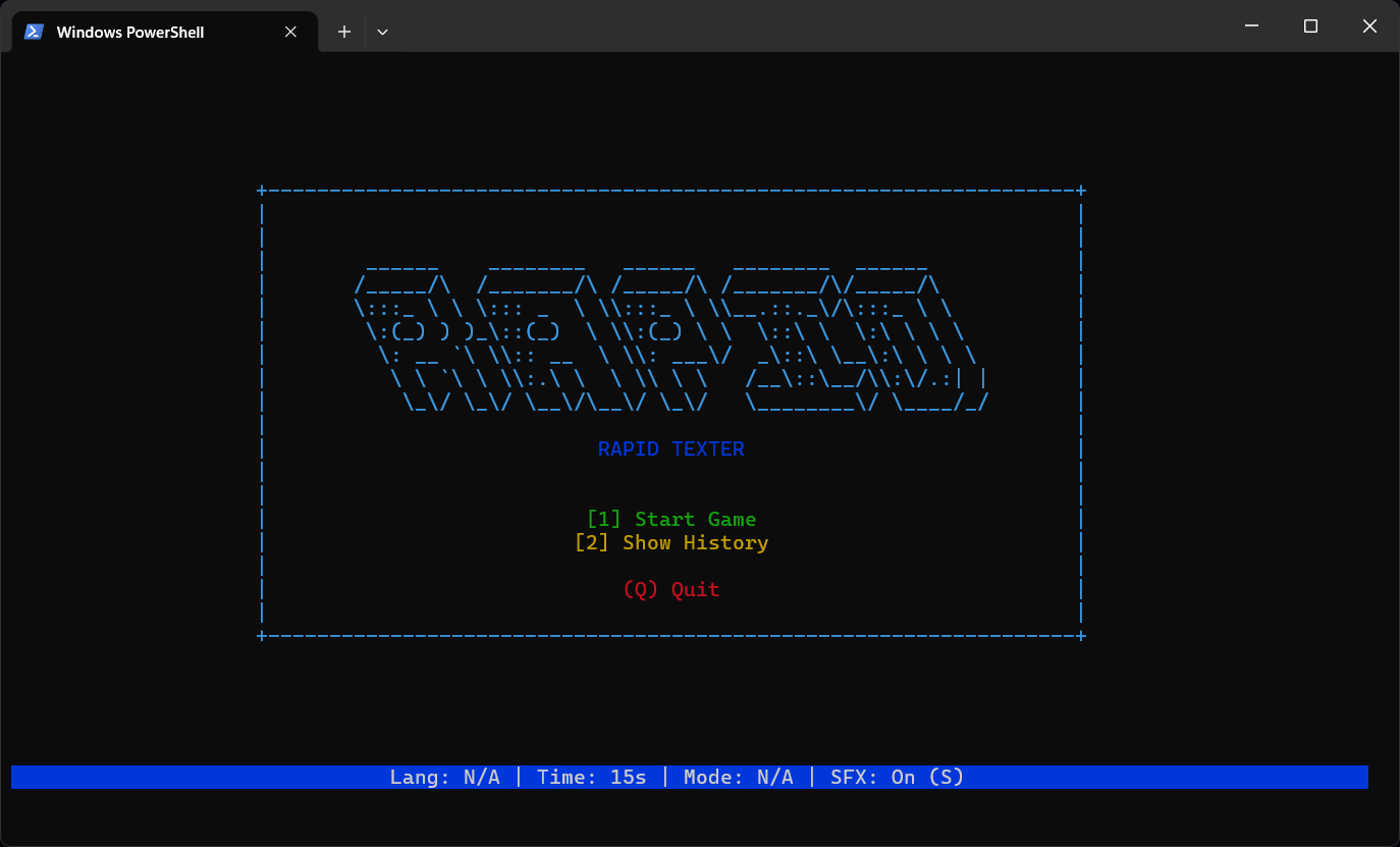 Main Menu TUI